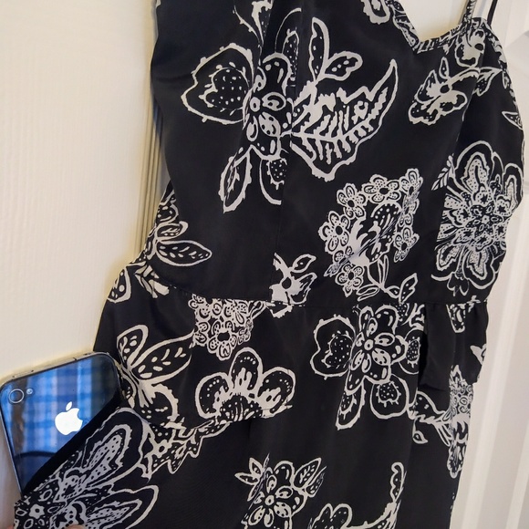 Floral Print Peplum Sleeveless Sweetheart Dress - Picture 3 of 4